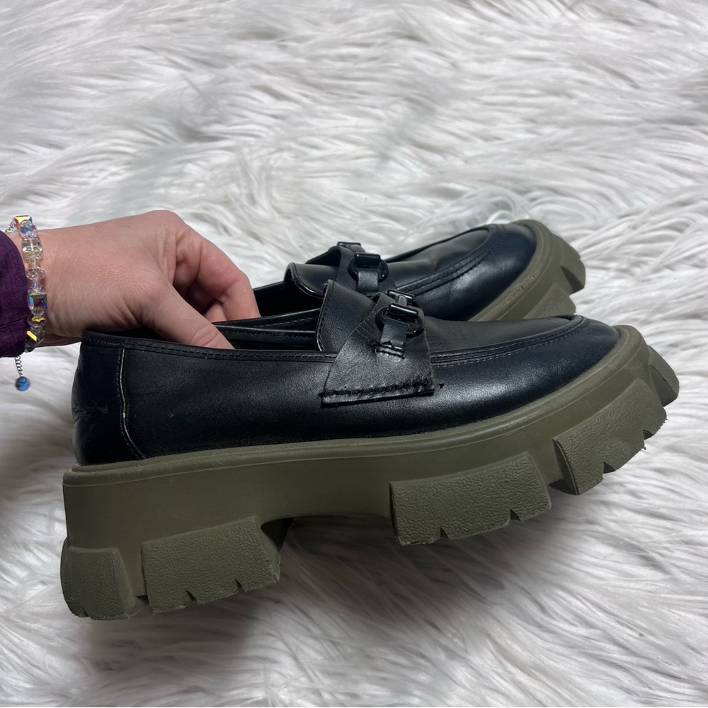 Steve Madden Black Platform horse bit chunky heel Loafers - Picture 6 of 6